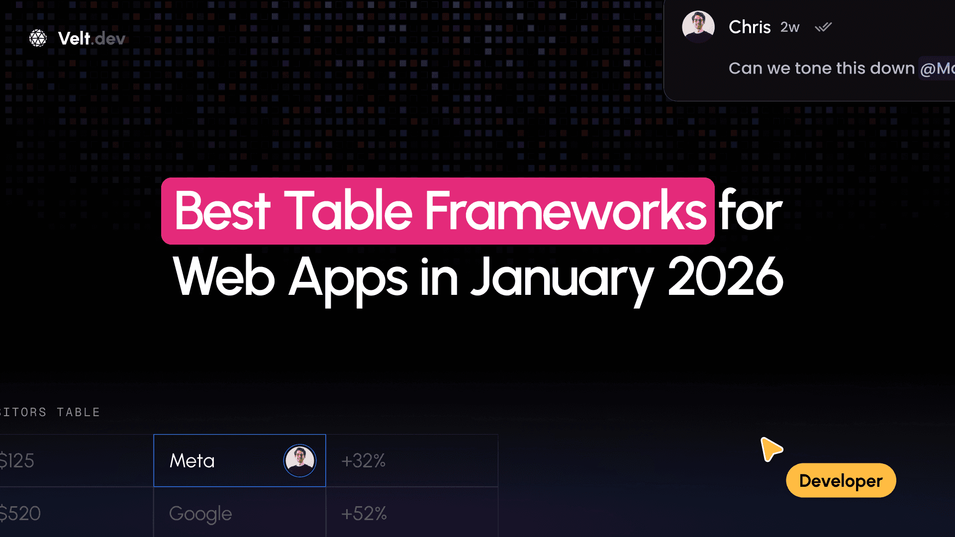 Best Table Frameworks for Web Apps in January 2026