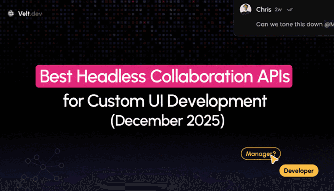 Best Headless Collaboration APIs for Custom UI Development (December 2025)